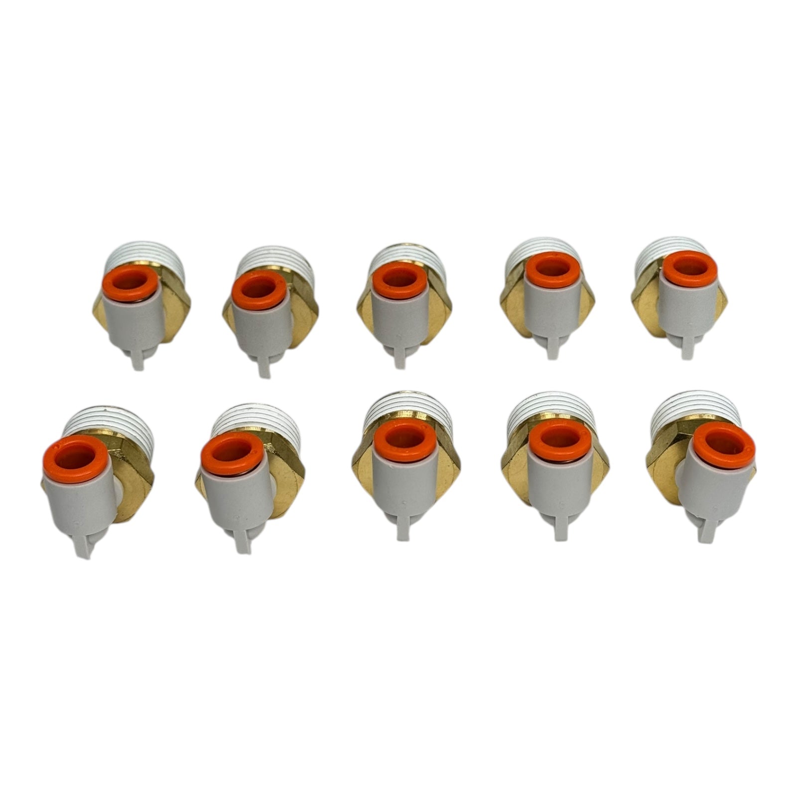 10x SMC KQ2L07-36AS Winkelstecker 7 mm–R3/8” Pneumatik Fitting