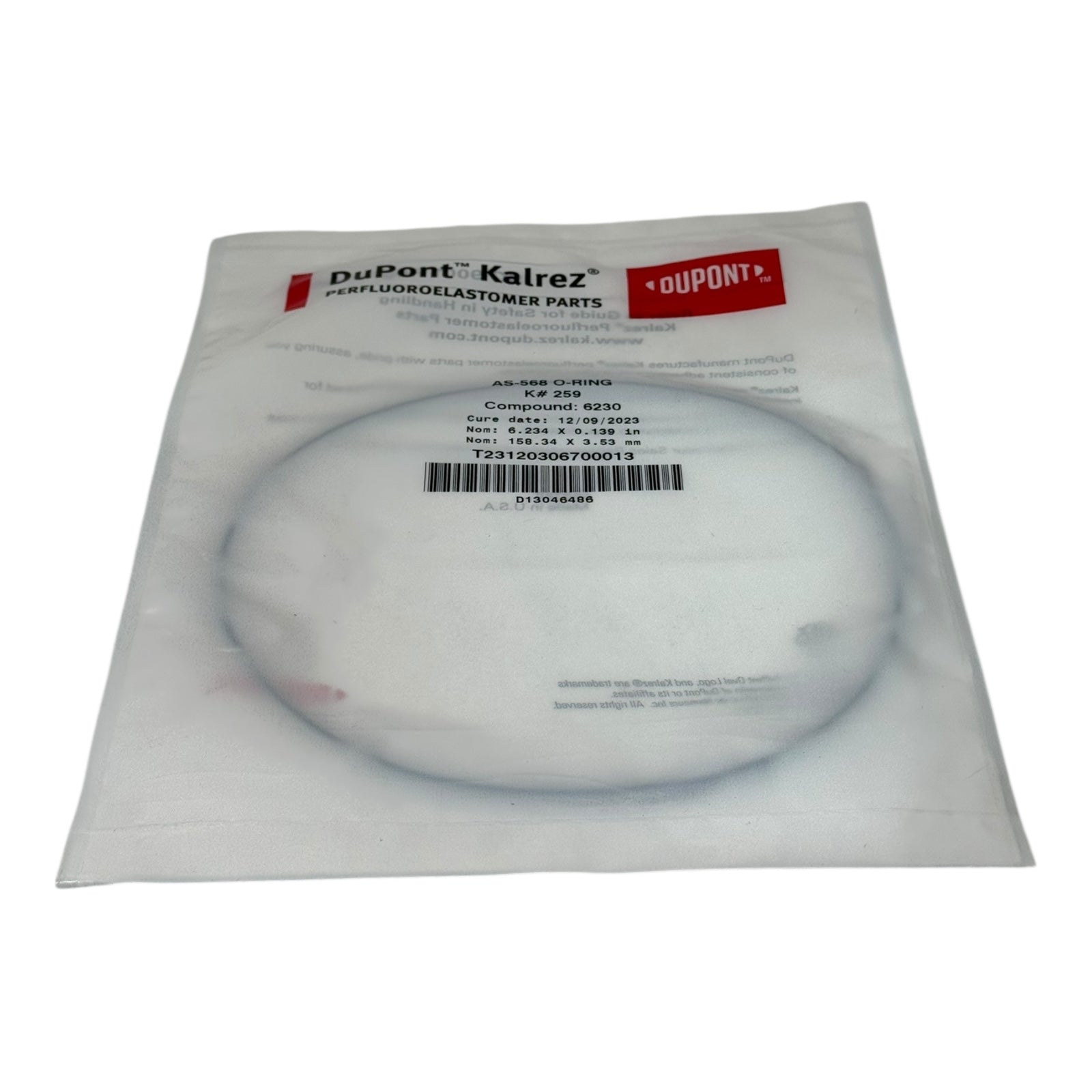 DuPont Kalrez 6230 O-Ring K259 158.34x3.53 mm Perfluorelastomer FFKM