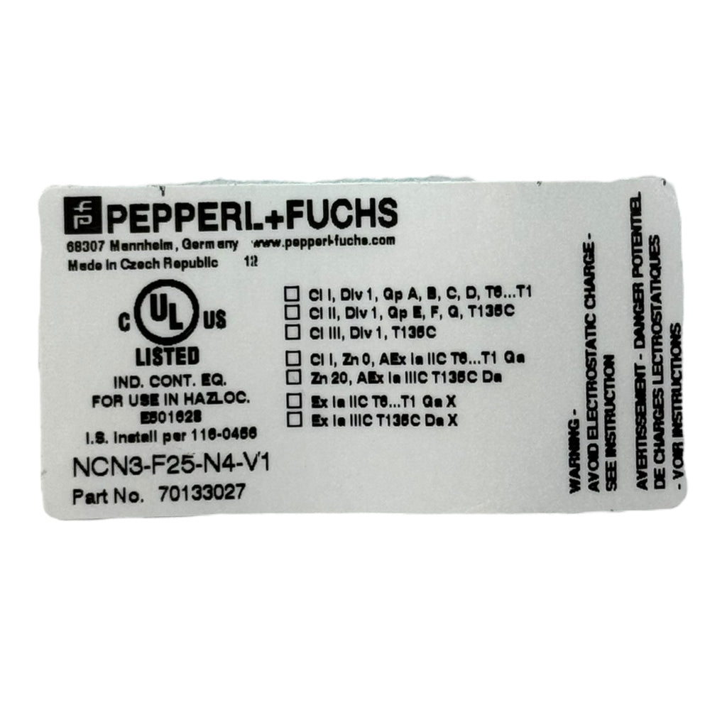 Pepperl+Fuchs NCN3-F25-N4-V1 Induktiver Sensor 8,2 VDC Part 70133027 ATEX