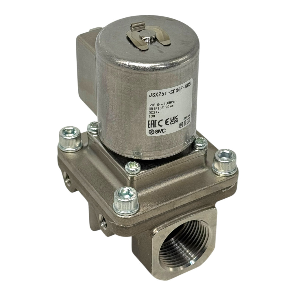 SMC JSXZ51-SF06F-5DS Magnetventil DC24V G3/4 20mm Edelstahl 1,0MPa 13W
