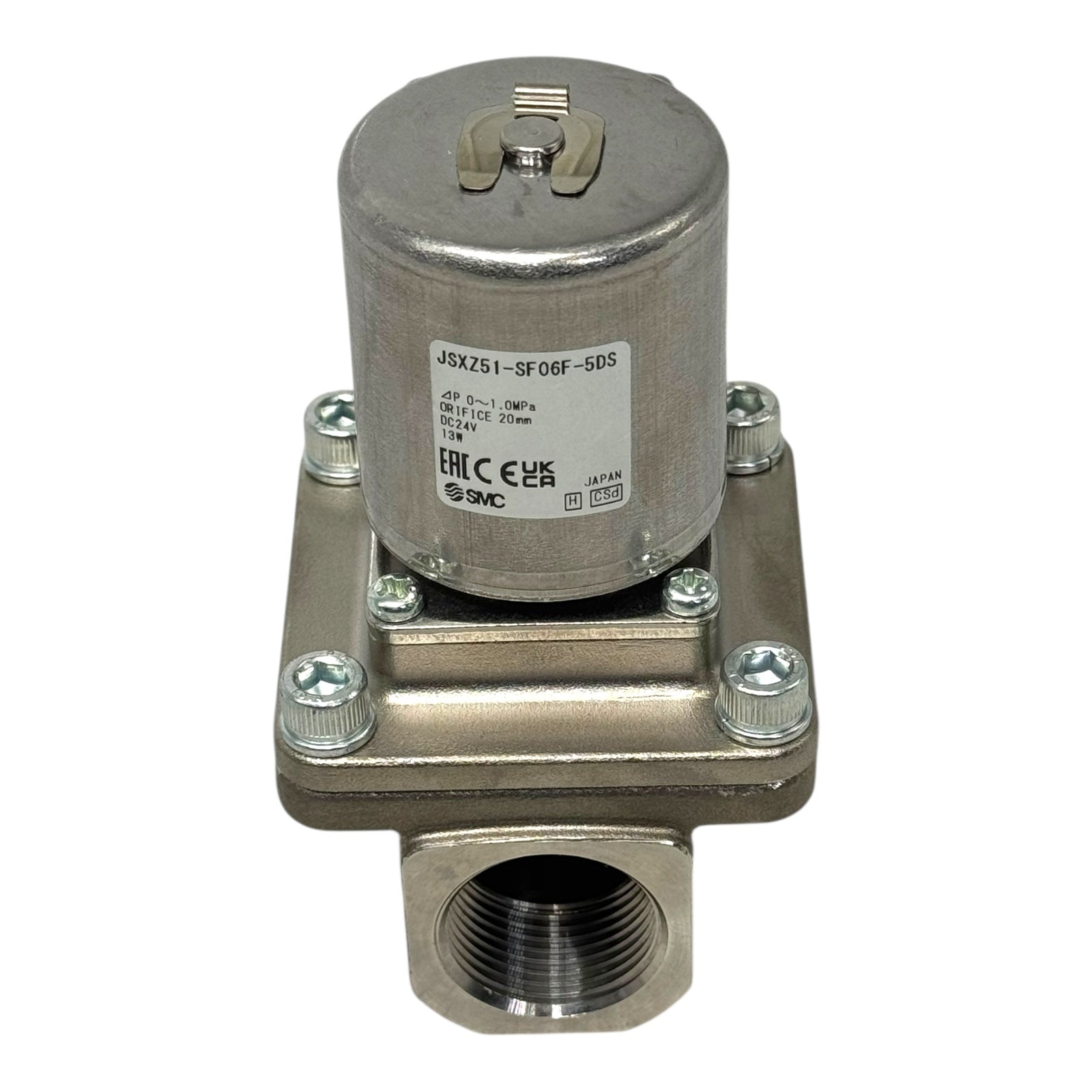 SMC JSXZ51-SF06F-5DS Magnetventil DC24V G3/4 20mm Edelstahl 1,0MPa 13W