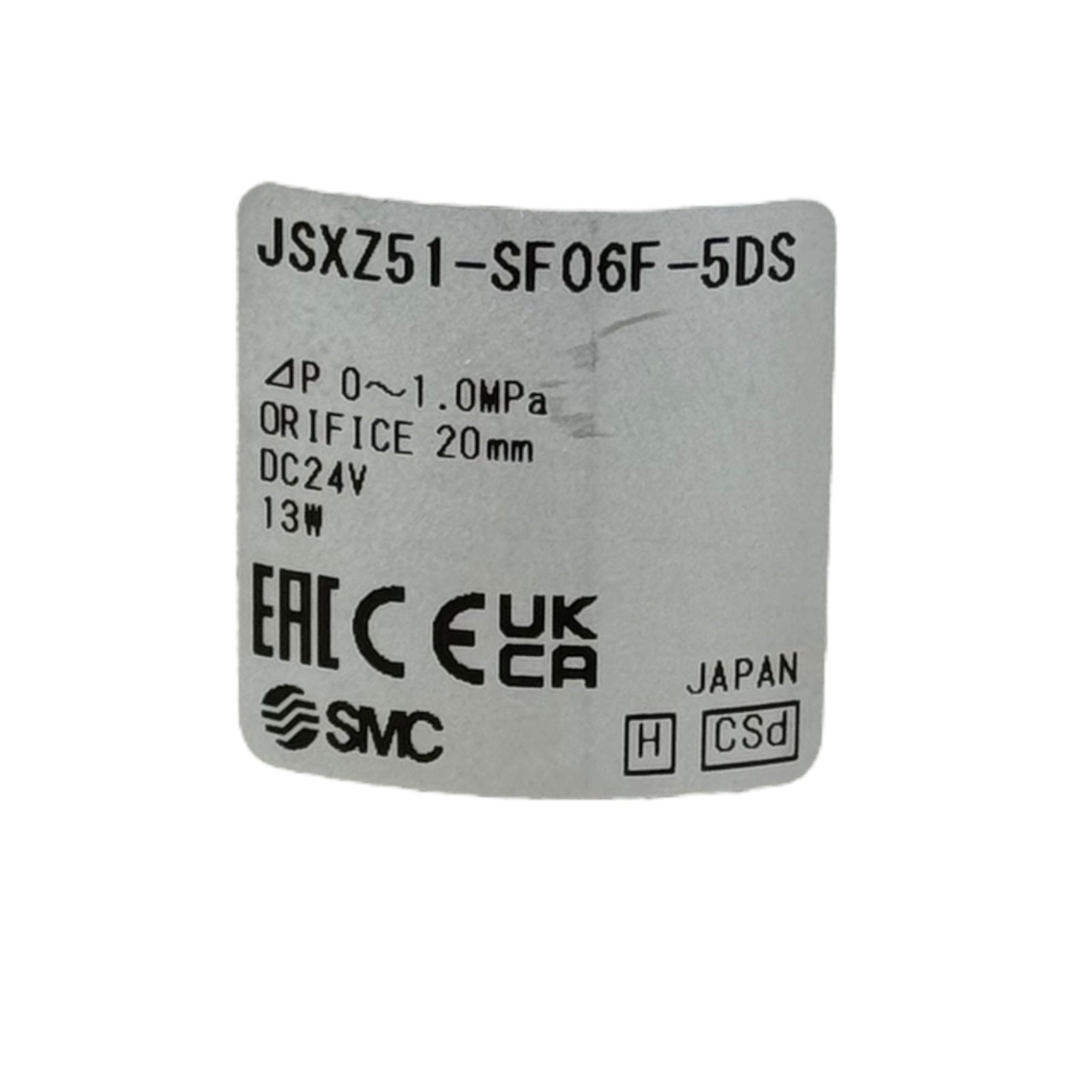 SMC JSXZ51-SF06F-5DS Magnetventil DC24V G3/4 20mm Edelstahl 1,0MPa 13W
