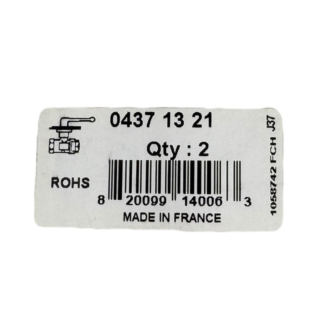 2x Parker Legris 0437 13 21 Durchgangskugelhahn Entlüftungsbohrung 1/2 Zoll DN13