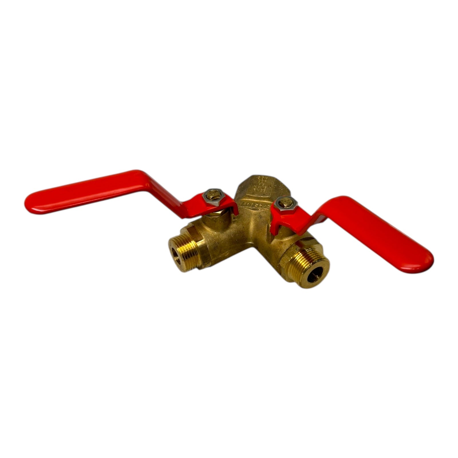 Luedecke DKH 10 Doppel-Kugelhahn Messing G1” 2× G3/4” Entlüftung PN35 400WOG