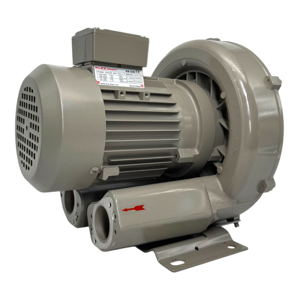 KLEEblower KB-329L Seitenkanalverdichter 0,75kW 3-Phasen IP54 Industriegebläse