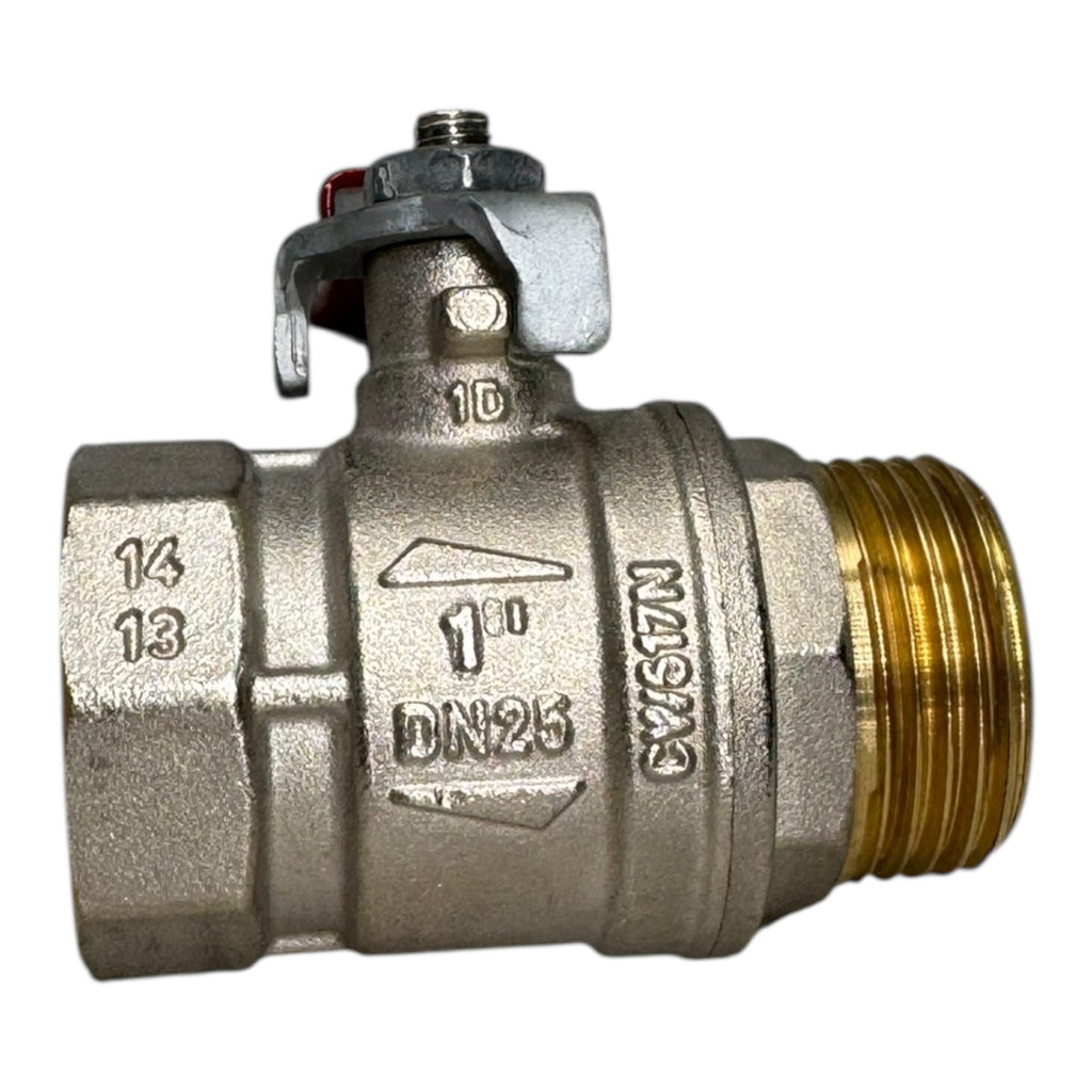RUB Valves S.160 Kugelhahn 1” DN25 Absperrventil Messing IG/AG 450CWP PN30