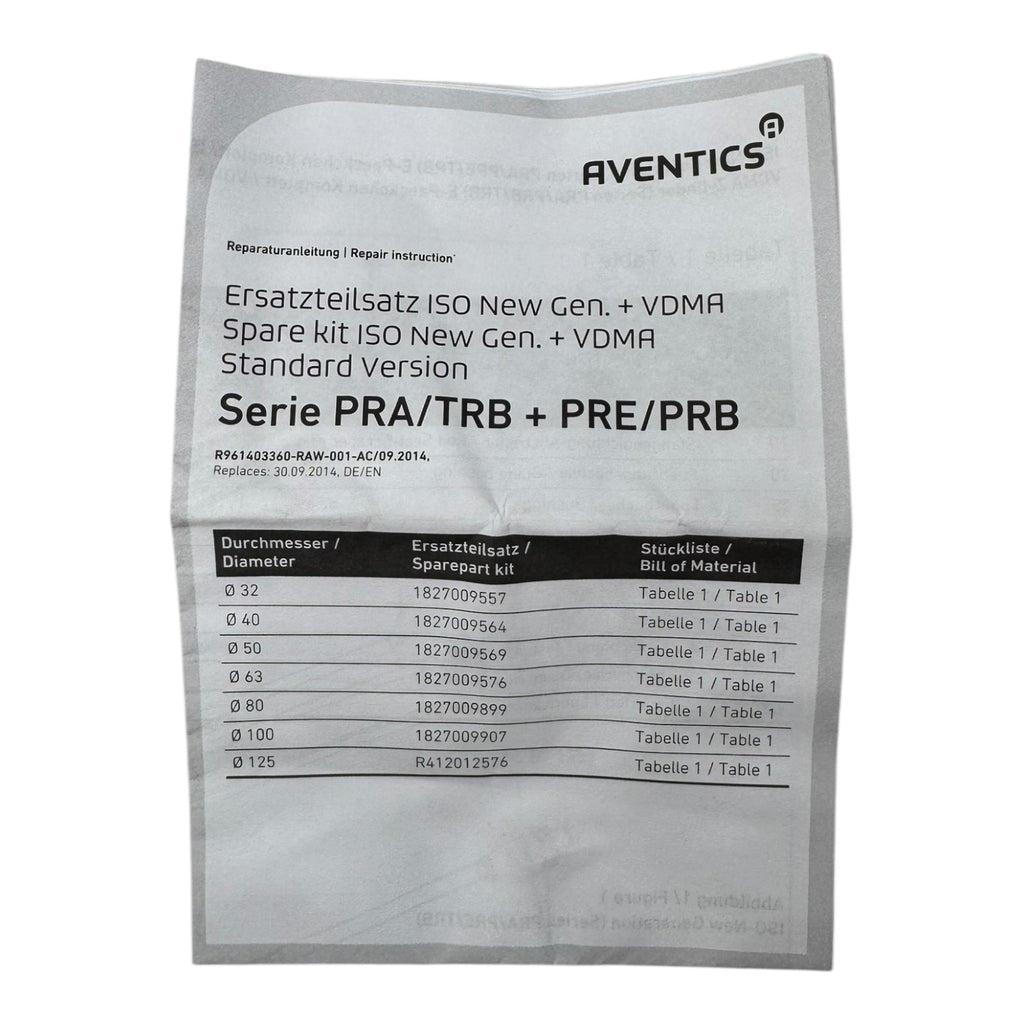 Aventics 1827009557 Dichtsatz TRB-PRX-032-ST Ersatzteilkit Zylinder ISO Ø32mm