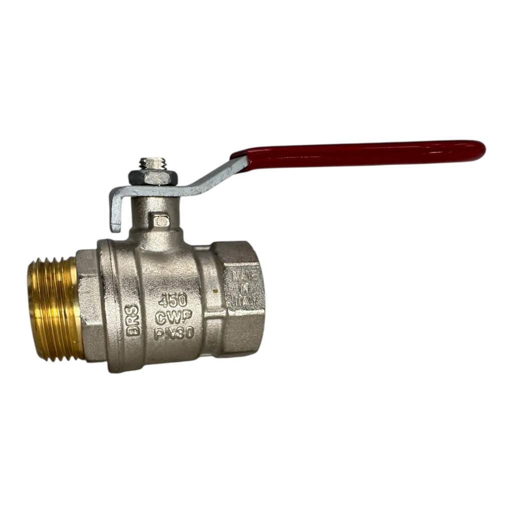 RUB Valves S.160 Kugelhahn 1” DN25 Absperrventil Messing IG/AG 450CWP PN30