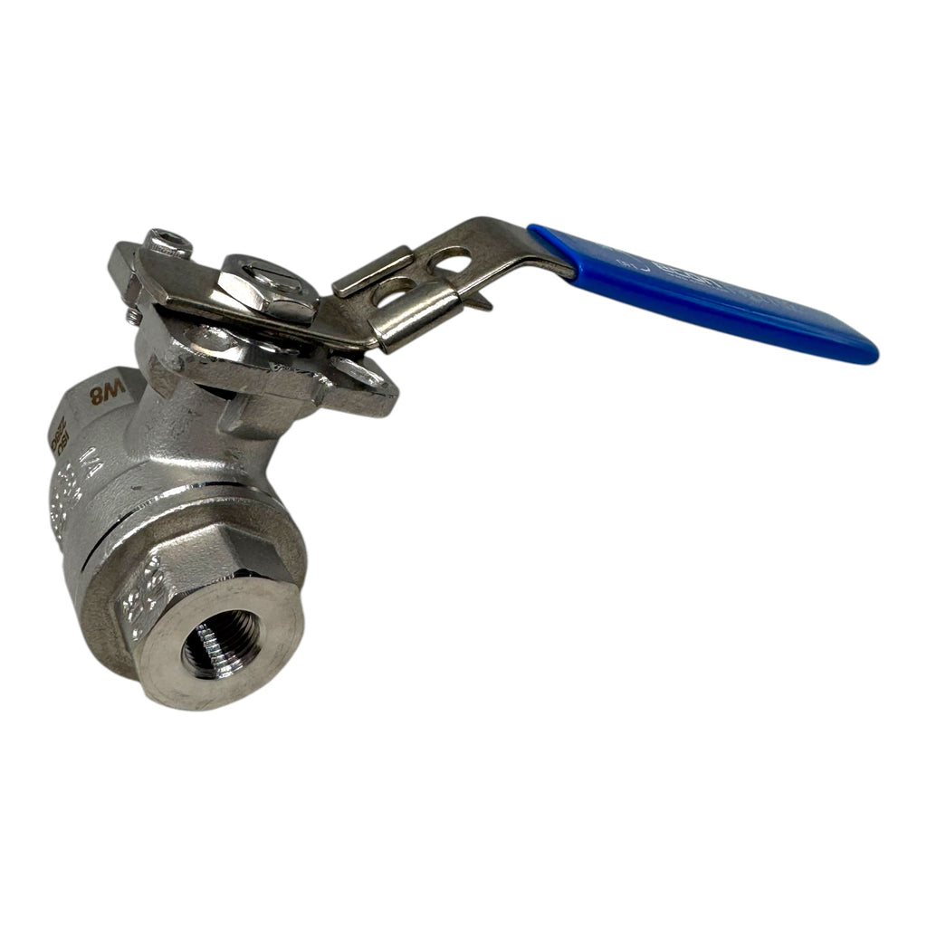 ECON W8 1/4” Kugelhahn Edelstahl CF8M ISO228G 1000 PSI PN63 Hebelgriff