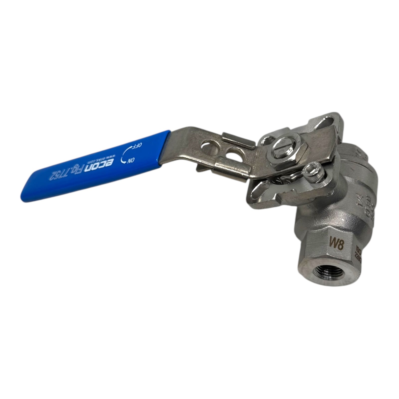 ECON W8 1/4” Kugelhahn Edelstahl CF8M ISO228G 1000 PSI PN63 Hebelgriff