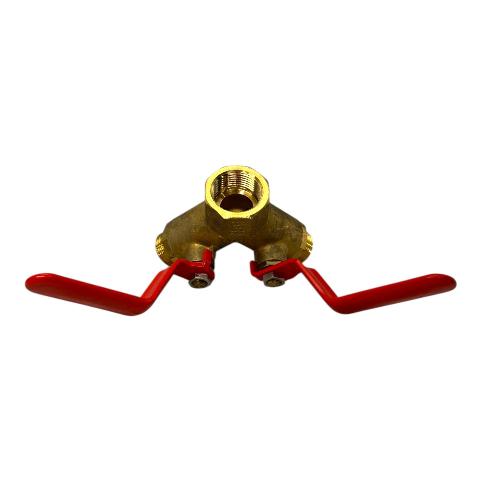 Luedecke DKH 10 Doppel-Kugelhahn Messing G1” 2× G3/4” Entlüftung PN35 400WOG