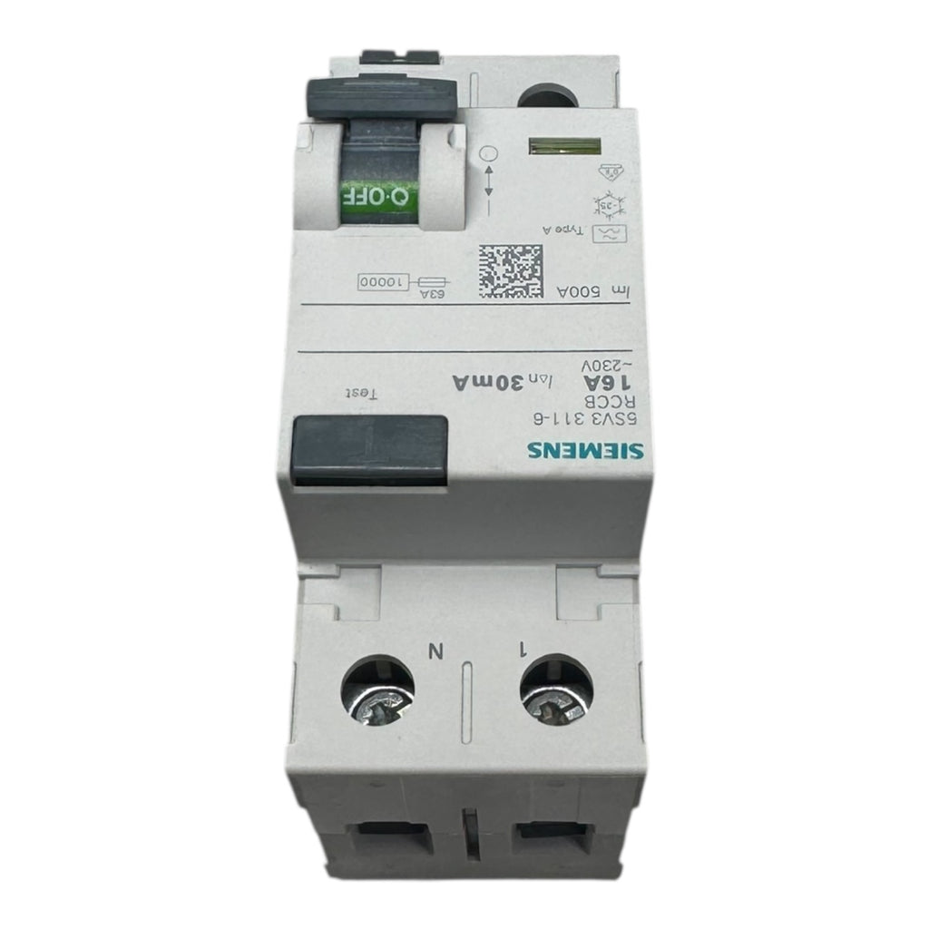 Siemens 5SV3 311-6 FI-Schutzschalter 16A 30mA 2-polig Typ A RCCB 230V