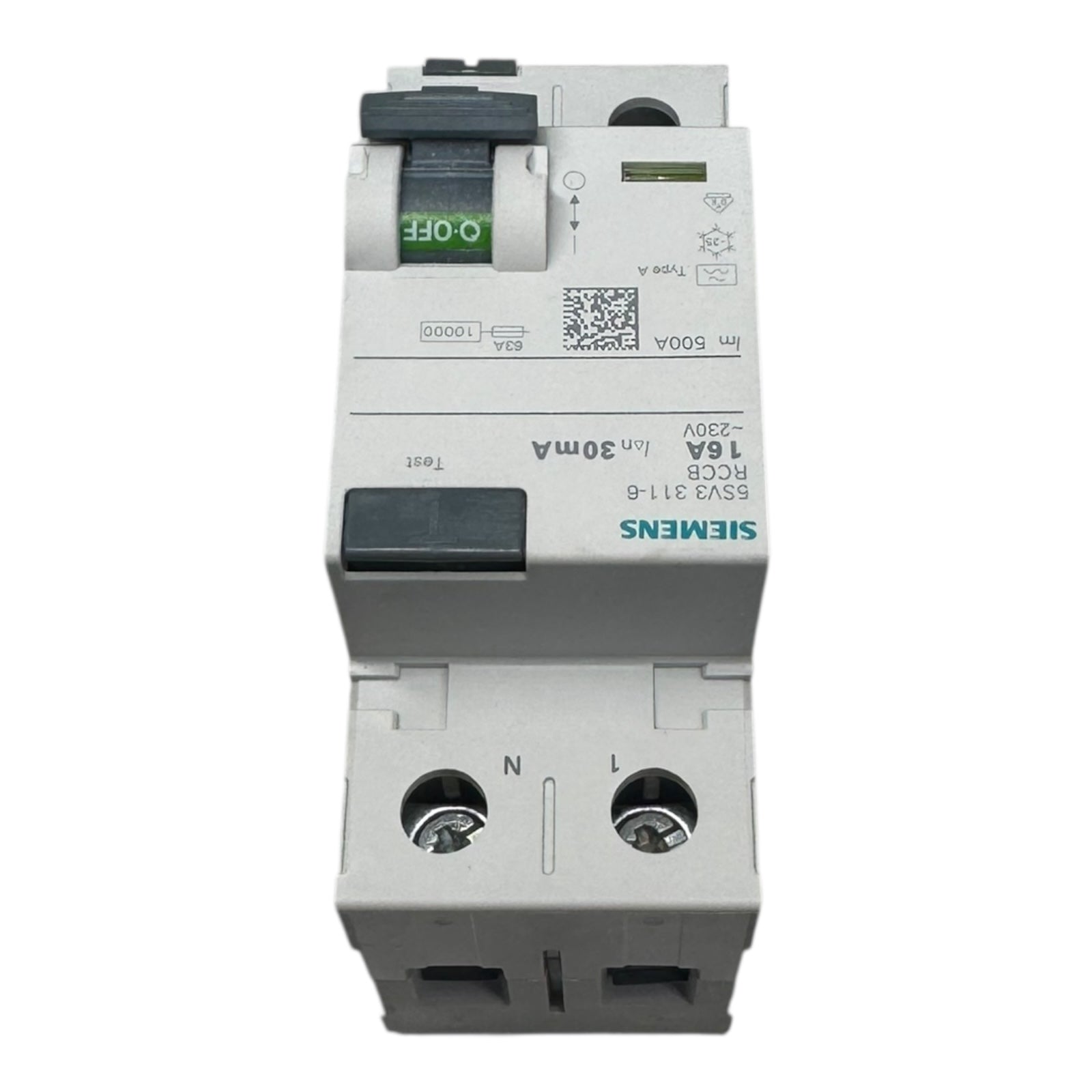 Siemens 5SV3 311-6 FI-Schutzschalter 16A 30mA 2-polig Typ A RCCB 230V