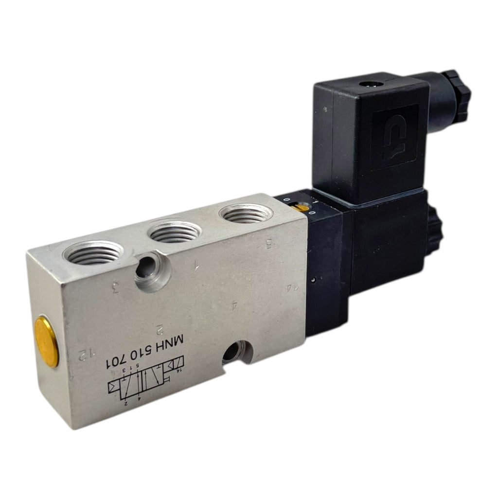 Joucomatic MNH 510 701 Magnetventil 5/2 Wegeventil 24VDC G1/4 Spule MA22 3W