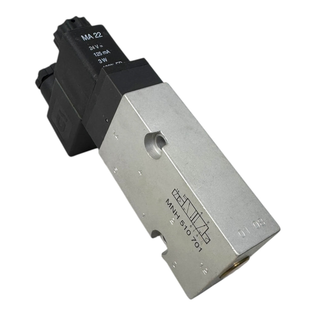 Joucomatic MNH 510 701 Magnetventil 5/2 Wegeventil 24VDC G1/4 Spule MA22 3W