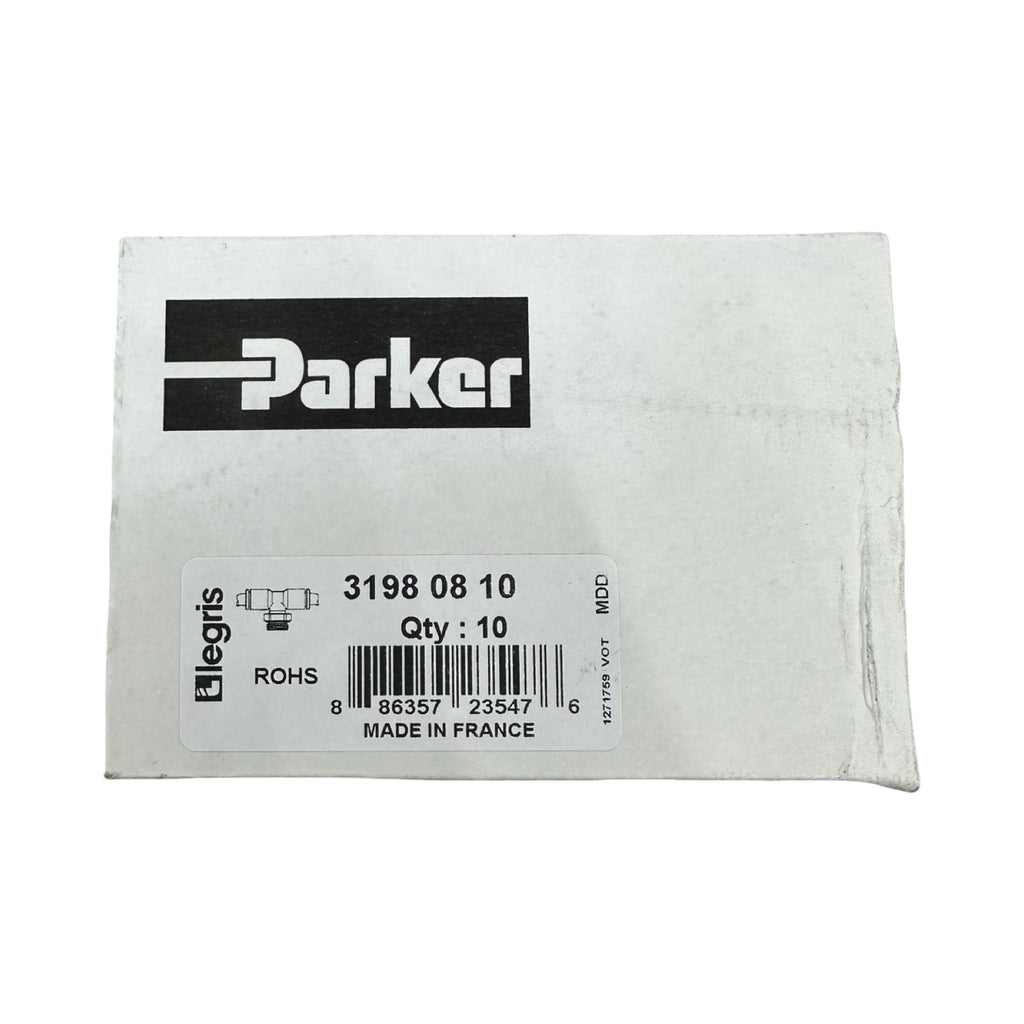 10x Parker Legris 31980810 Pneumatik T-Steckverschraubung Einschraubfitting