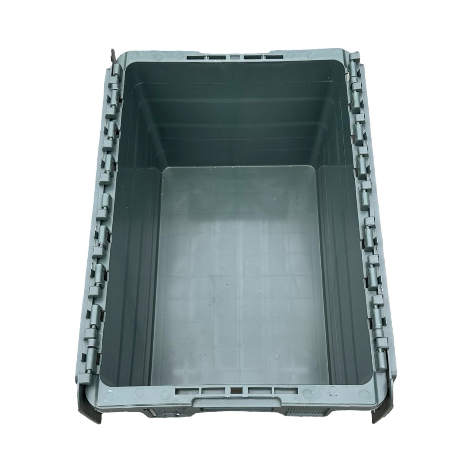 Stapelbox Kunststoffbox Lagerbox Transportbox mit Klappdeckel 60x40x32cm grau