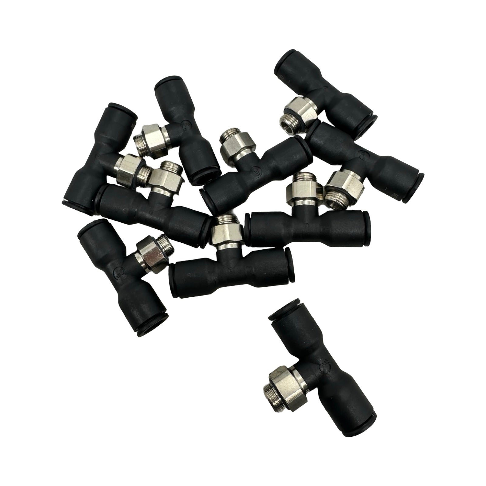 10x Parker Legris 31980810 Pneumatik T-Steckverschraubung Einschraubfitting
