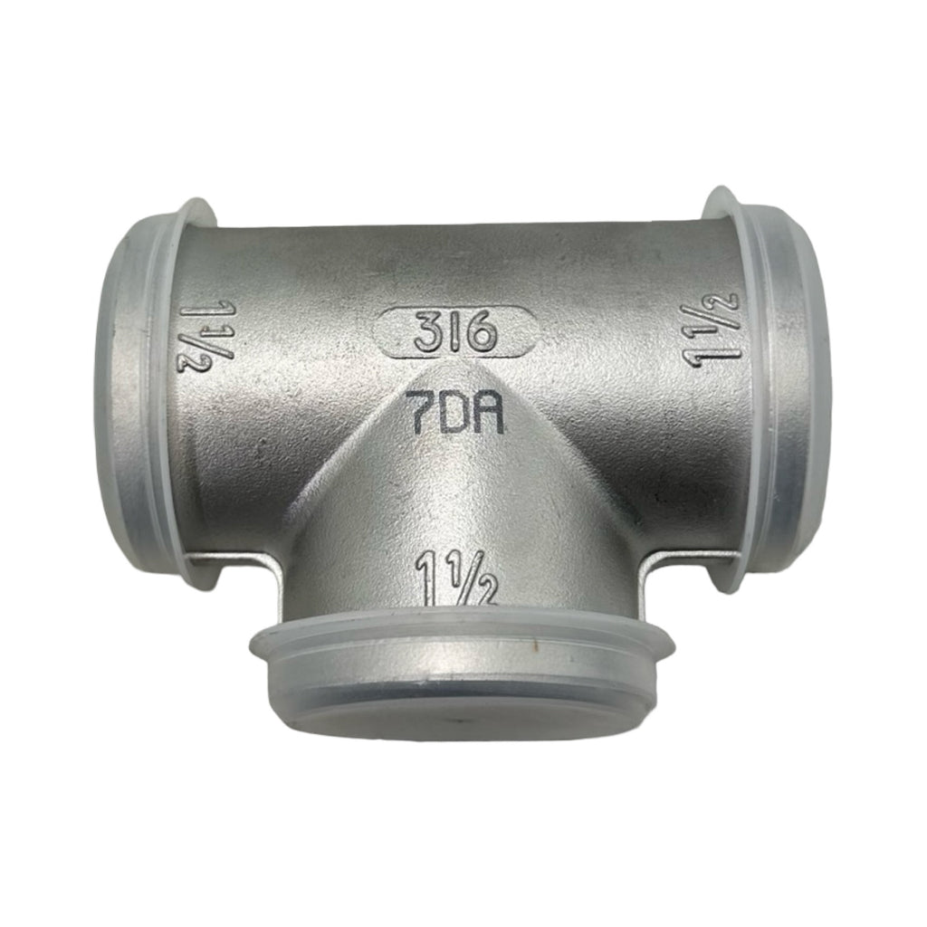 T-Stück Edelstahl 1 1/2 Zoll 316 VA Rohrfitting T-Form DIN 7716
