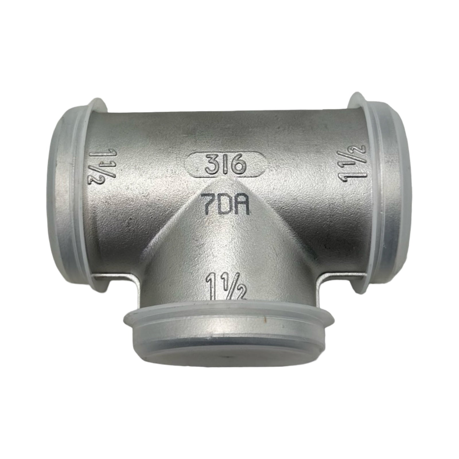 T-Stück Edelstahl 1 1/2 Zoll 316 VA Rohrfitting T-Form DIN 7716