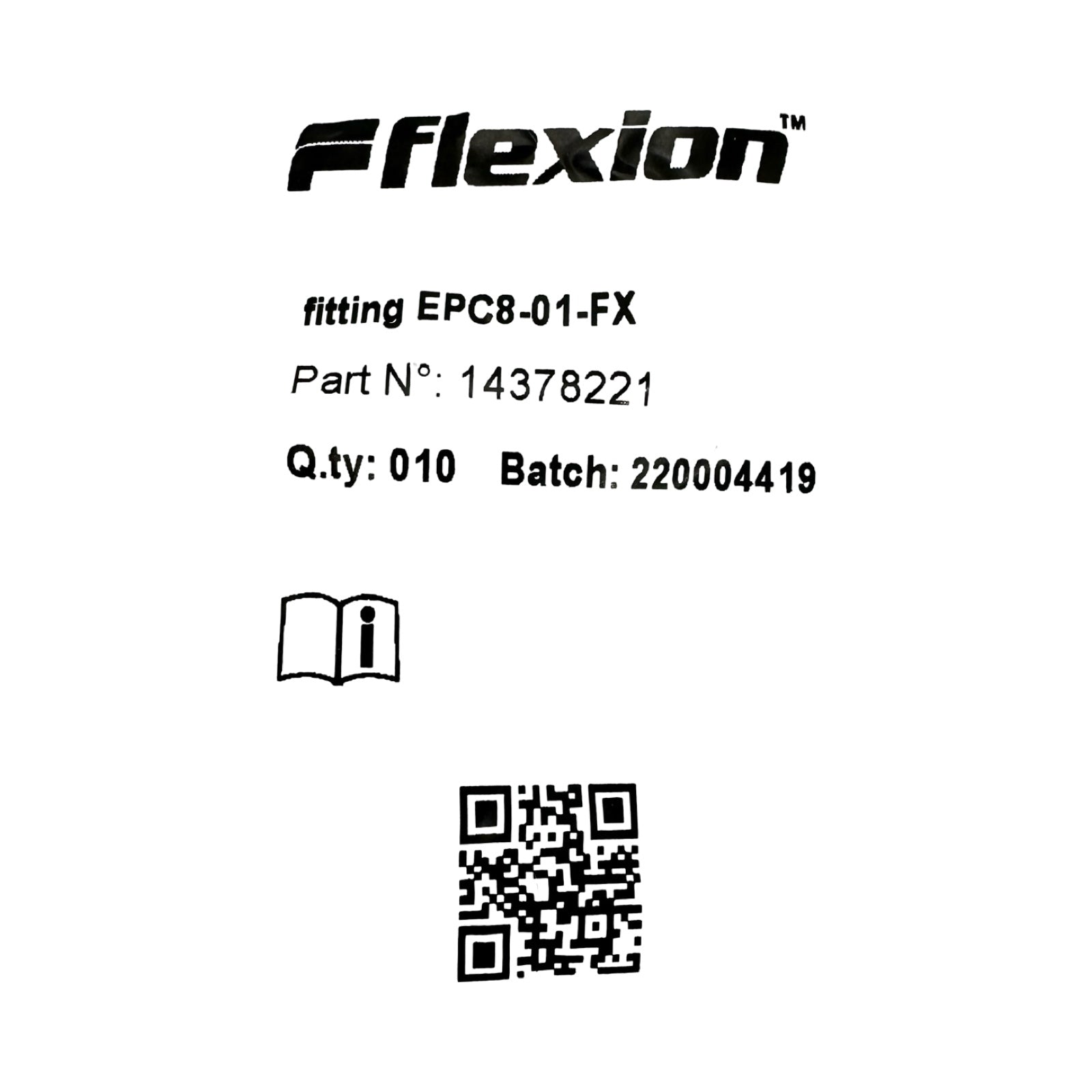 10x Flexion EPC8-01-FX Pneumatik Steckverschraubung 8mm G1/8 Fitting