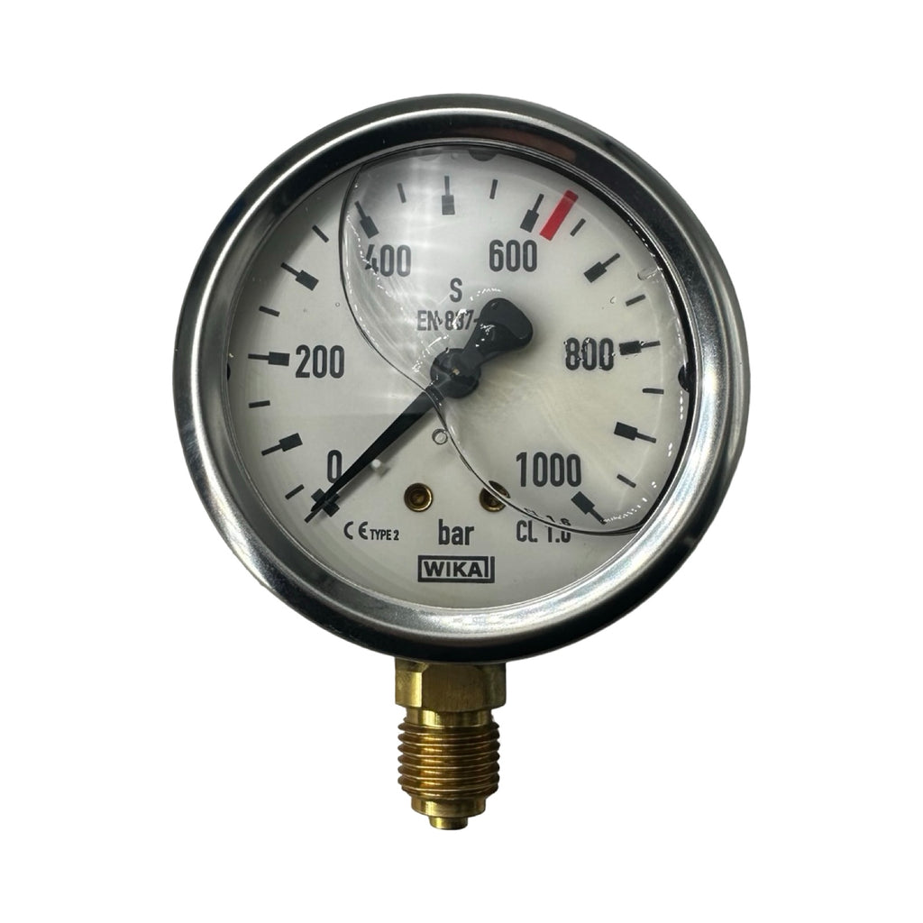 WIKA Manometer 0–1000 bar Ø63mm EN 837-1 Druckmesser Anschluss unten axial