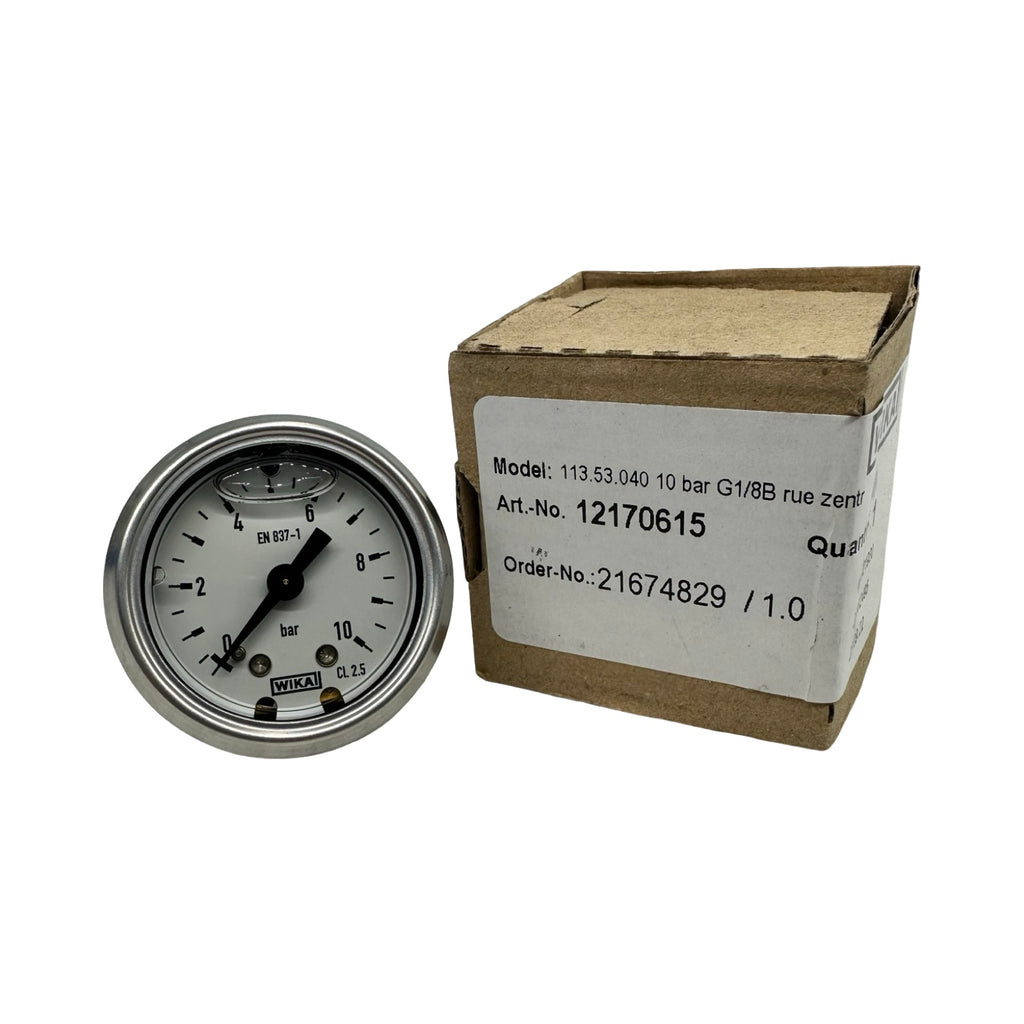 WIKA Manometer 0-10 bar G1/8B Druckmesser EN837-1 Anzeige CL2.5