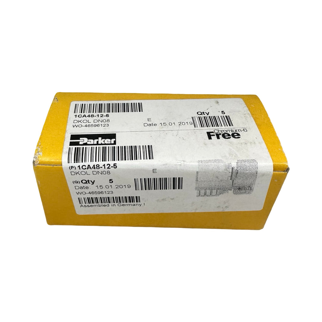 5x Parker DKOL DN08 1CA48-12-5 Hydraulikverschraubung Überwurfmutter