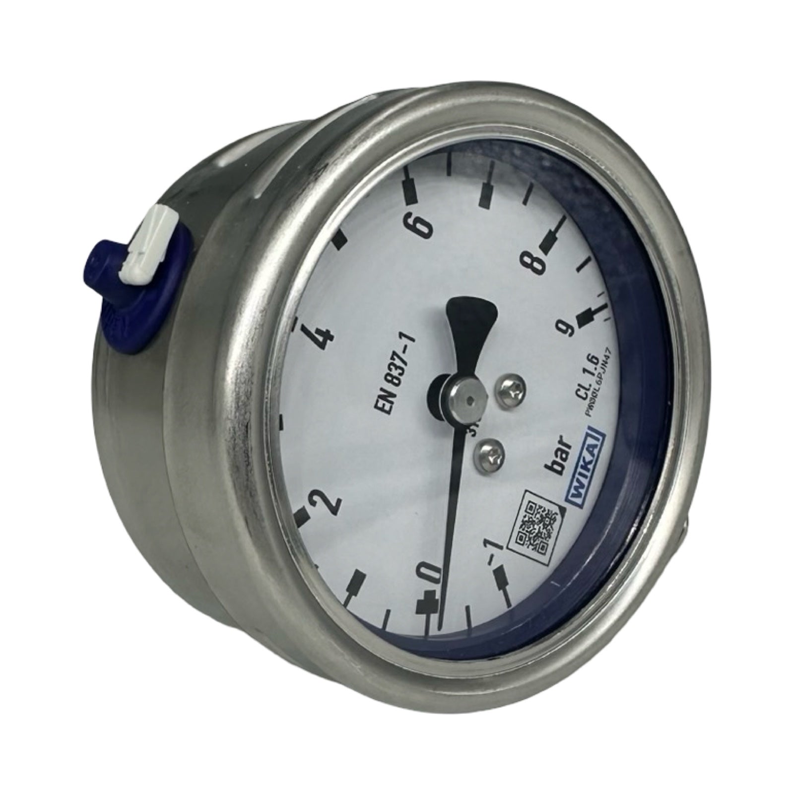 WIKA 232.50.063 Manometer -1 bis 9 bar G1/4 Edelstahl 316 Druckmesser