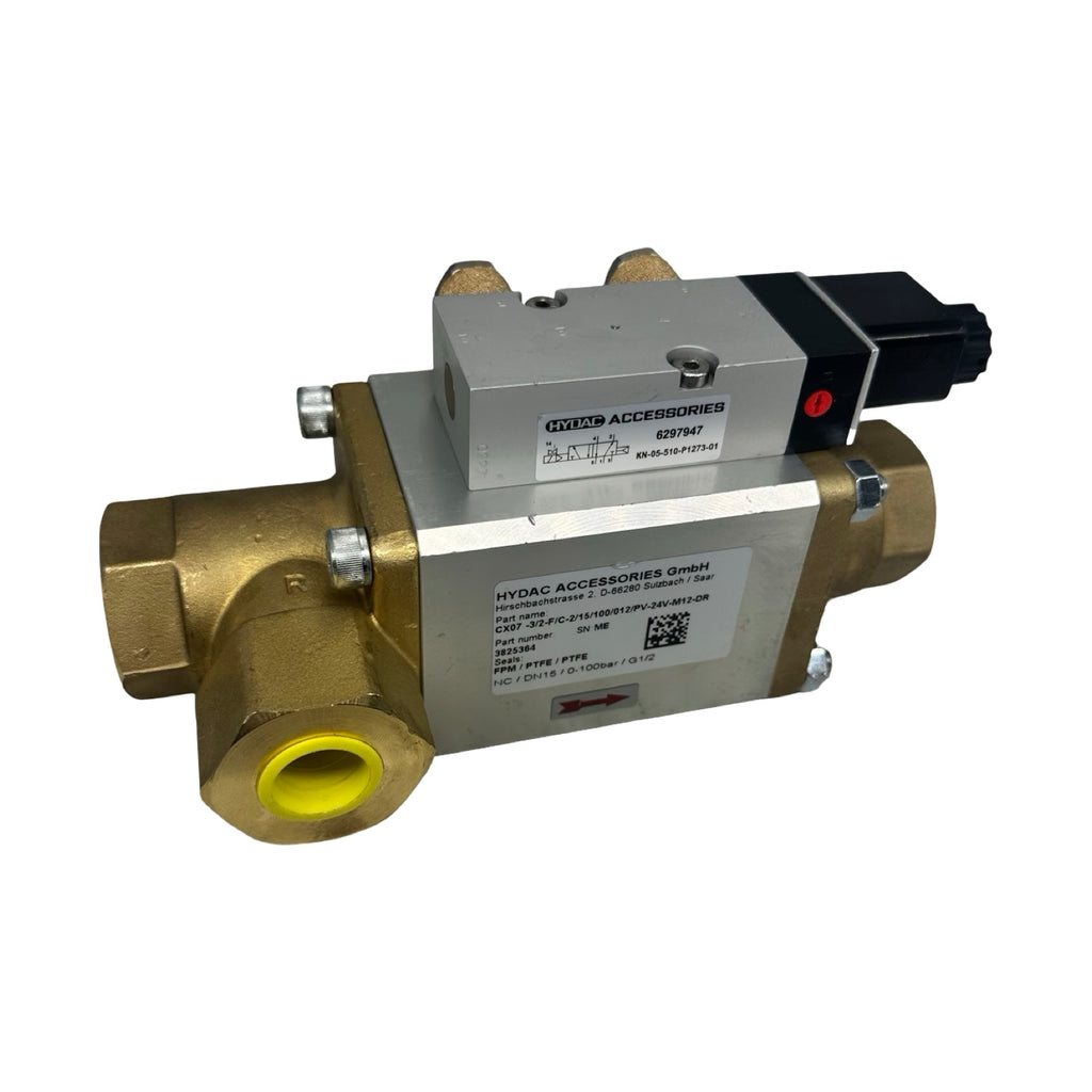 HYDAC 3825364 Magnetventil CX07 -3/2-F/C-2/15/100/012/PV-24V-M12-DR -100bar