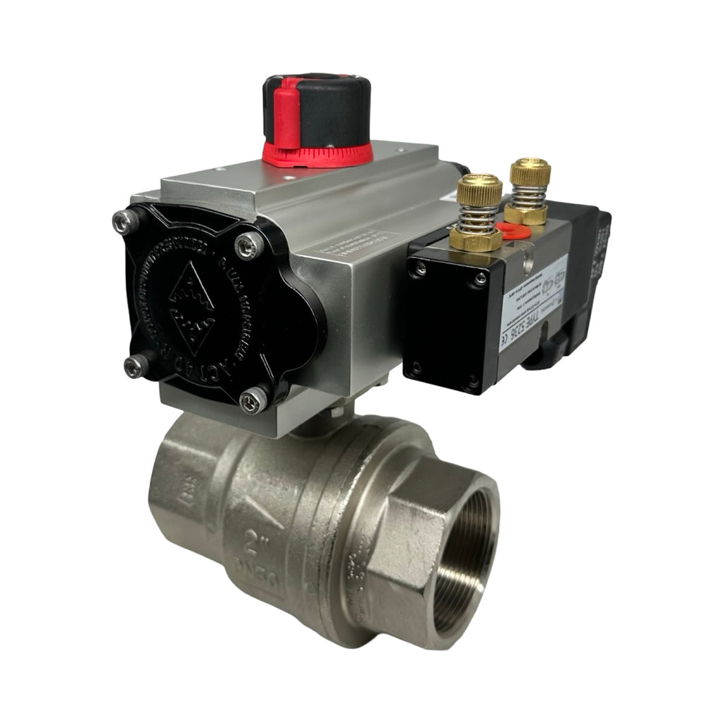 ECON Fig.7902 DN50 Kugelhahn Pneumatikventil Edelstahl 2” Antrieb 24V DC Ventil