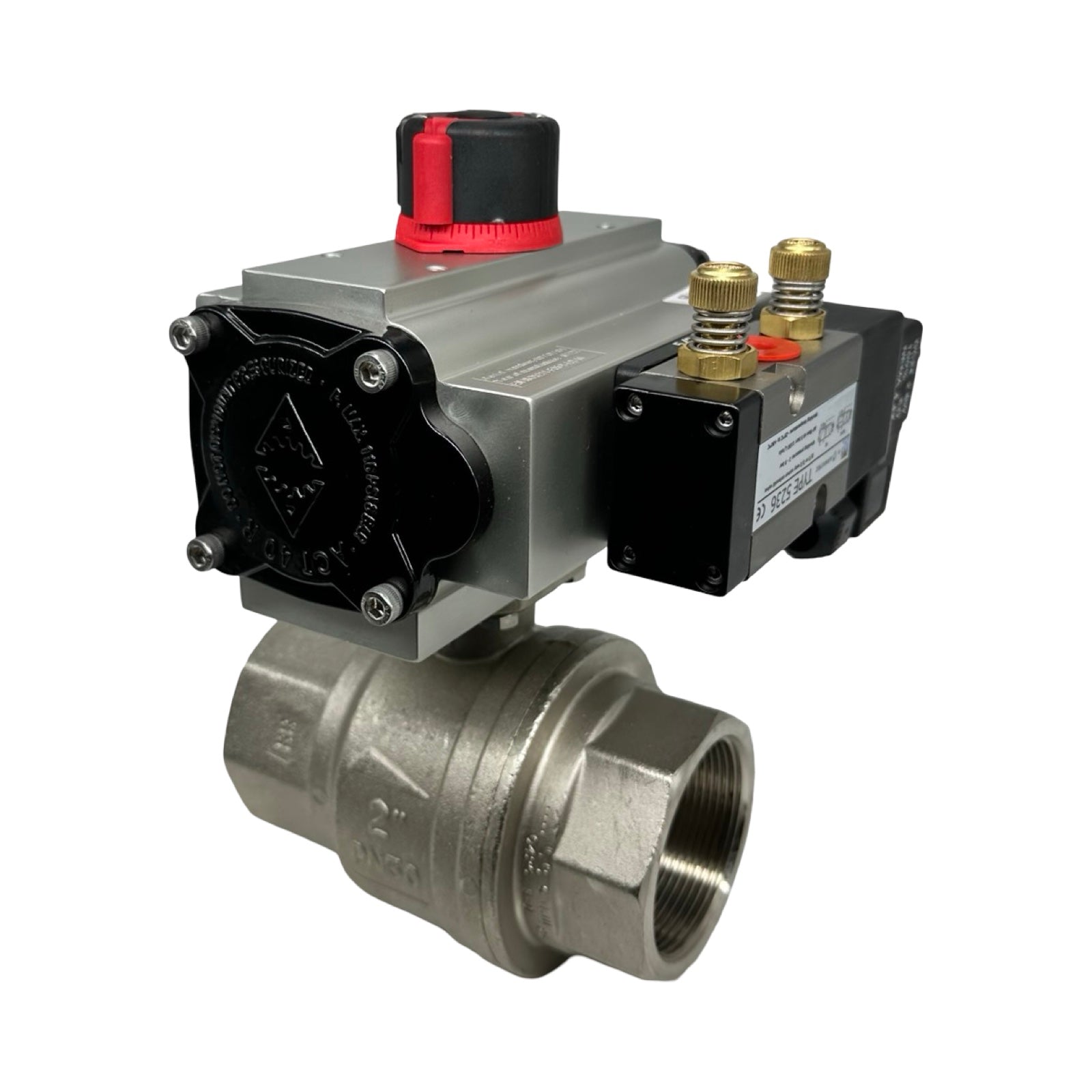 ECON Fig.7902 DN50 Kugelhahn Pneumatikventil Edelstahl 2” Antrieb 24V DC Ventil