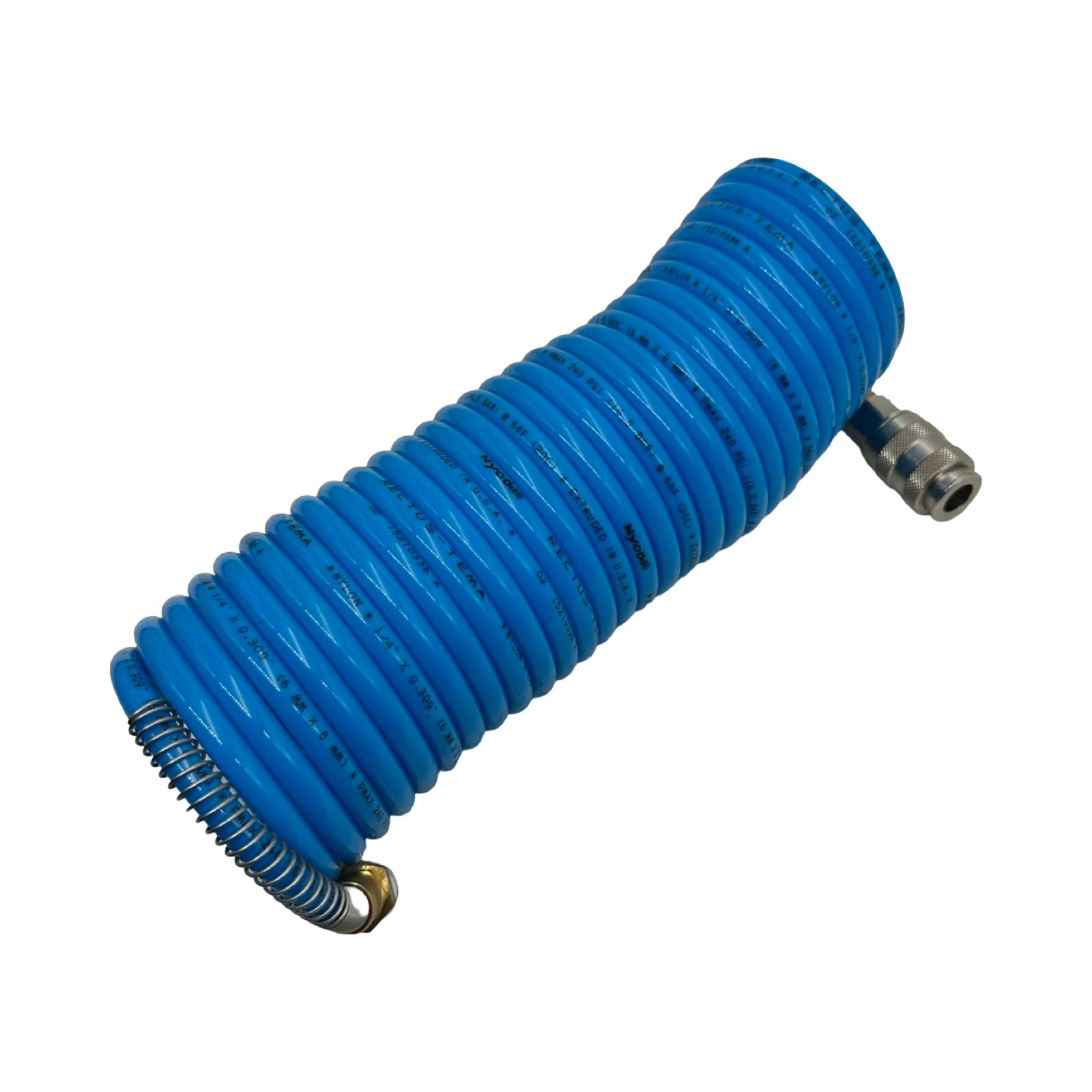 Rectus Tema Spiralschlauch 6x8mm Nylon Druckluftschlauch 16,5bar Set