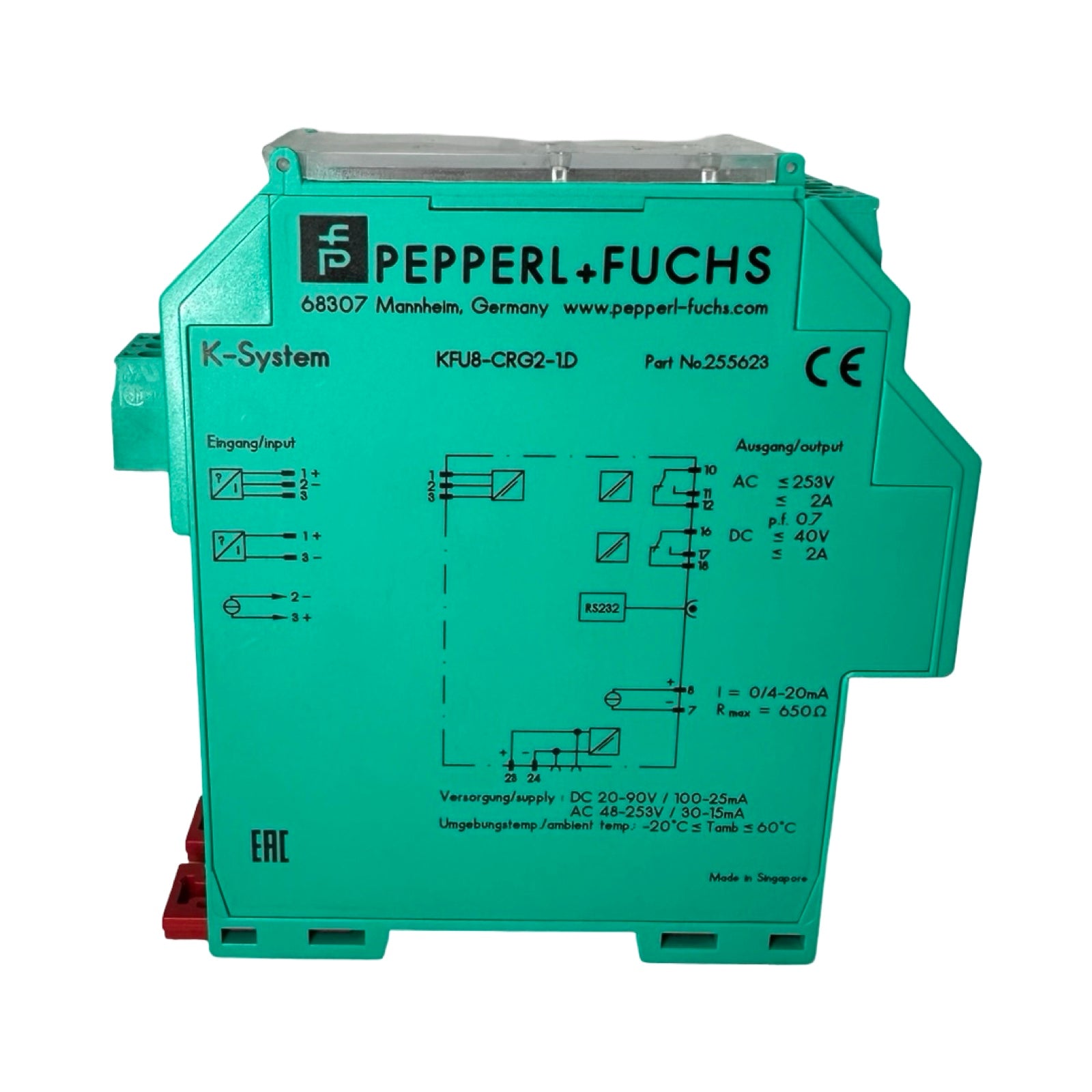 Pepperl+Fuchs KFU8-CRC2-1D K-System Signaltrenner RS232 255623