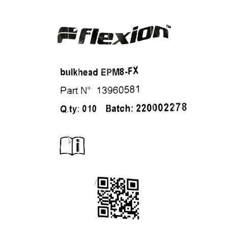 10x Flexion EPM8-FX Bulkhead Steckverschraubung Edelstahl 13960581 10x