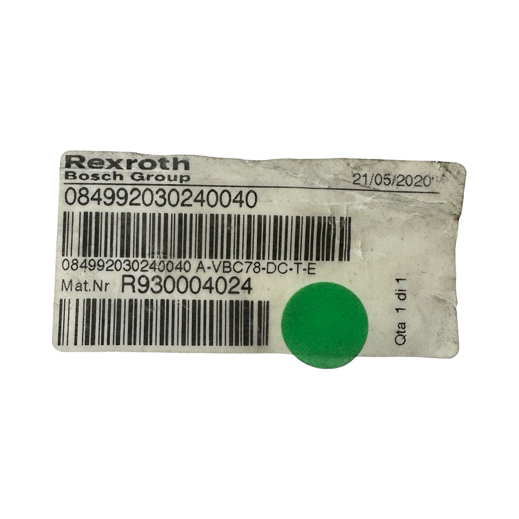 Bosch Rexroth R930004024 Hydraulikventil A-VBC78-DC-T-E 084992030240040