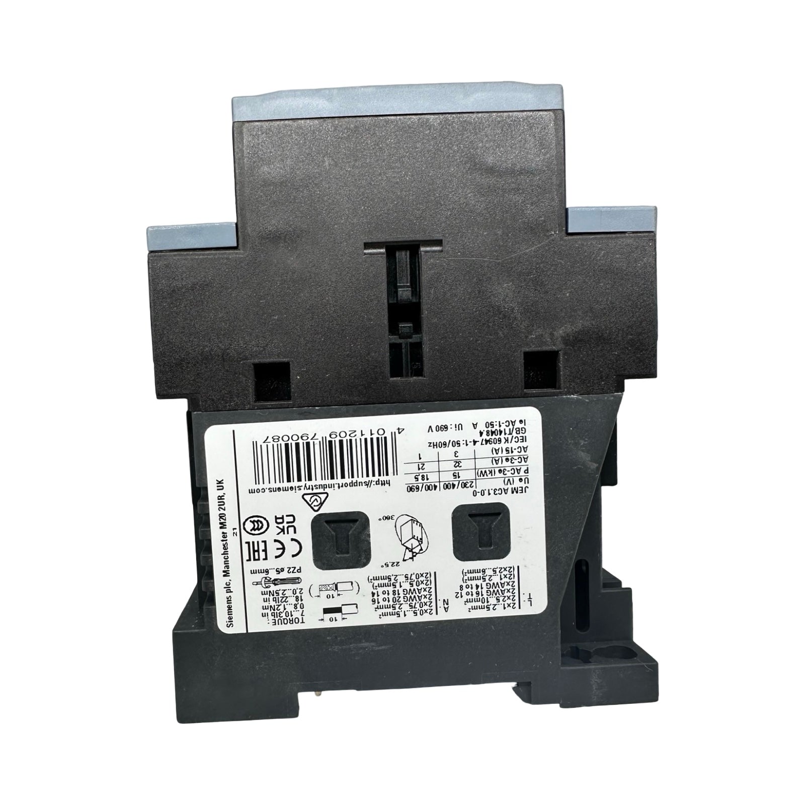 Siemens SIRIUS 3RT2027-1BB40 Leistungsschütz 24V DC 3-polig 12,5kW