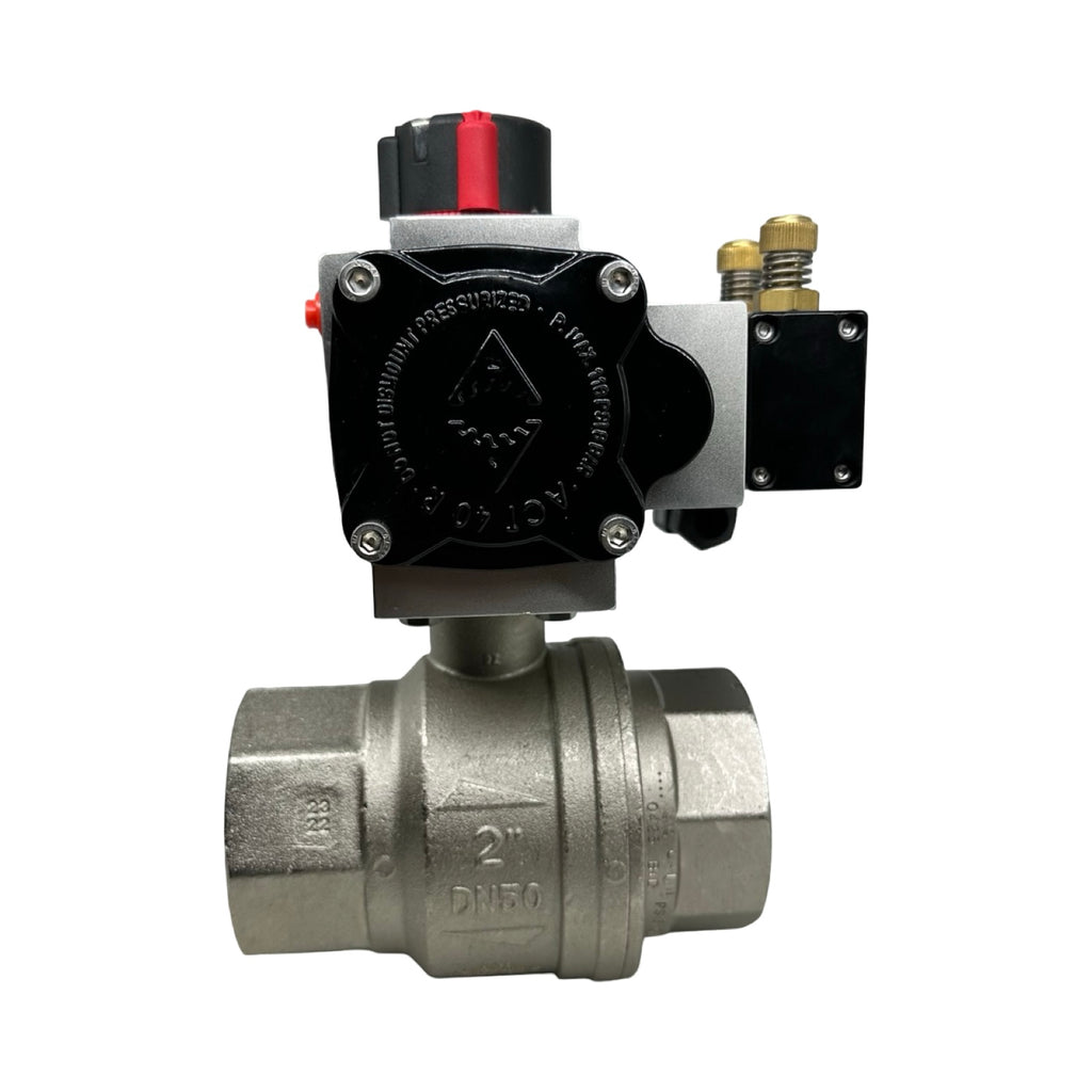 ECON Fig.7902 DN50 Kugelhahn Pneumatikventil Edelstahl 2” Antrieb 24V DC Ventil
