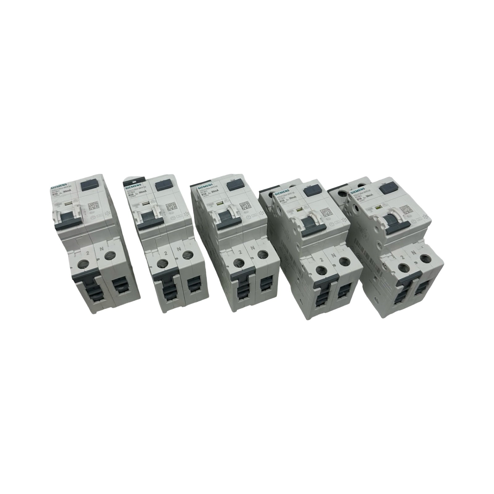 5x Siemens 5SU1354-6KK16 RCBO FI/LS B16 30mA 230V Leitungsschutzschalter 5x
