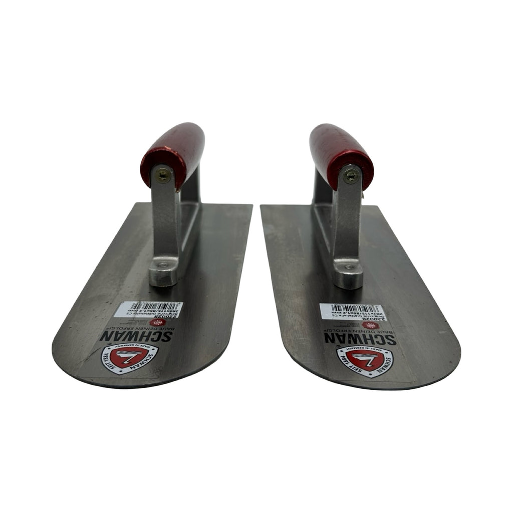 2x Schwan Belgische Glättekelle 280x115mm Profi Kelle Edelstahl Maurer