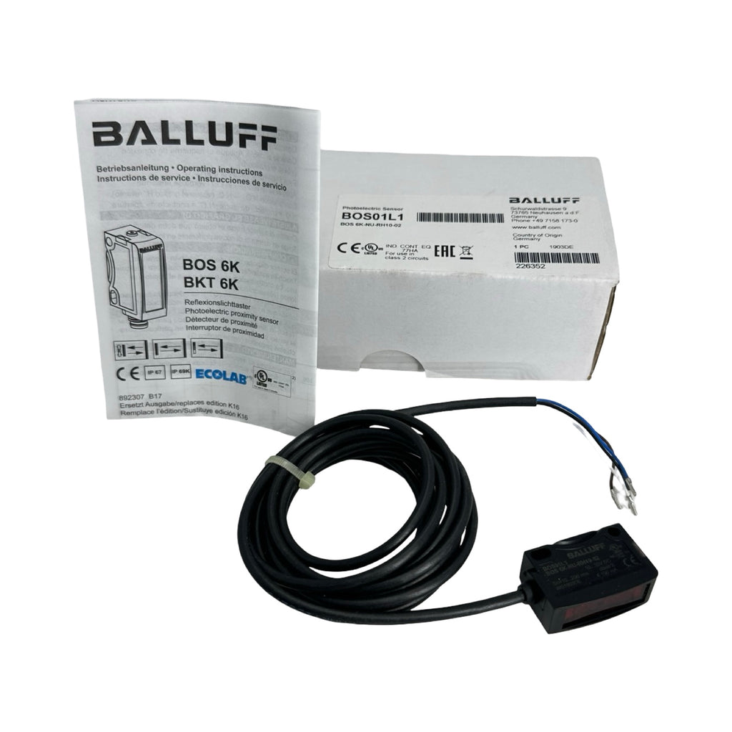 Balluff BOS01L1 BOS 6K-NU-RH10-02 Lichttaster Sensor Kabel 10-30V