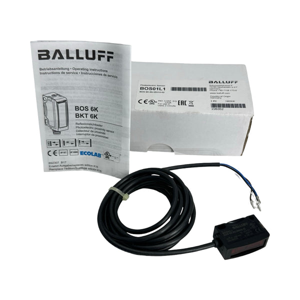 Balluff BOS01L1 BOS 6K-NU-RH10-02 Lichttaster Sensor Kabel 10-30V