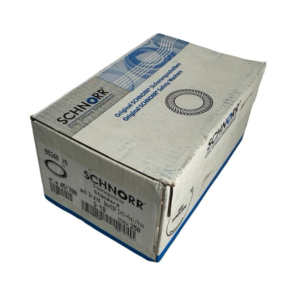 250x Schnorr Sicherungsscheiben S18 451700 250 Stück Spannscheiben M18
