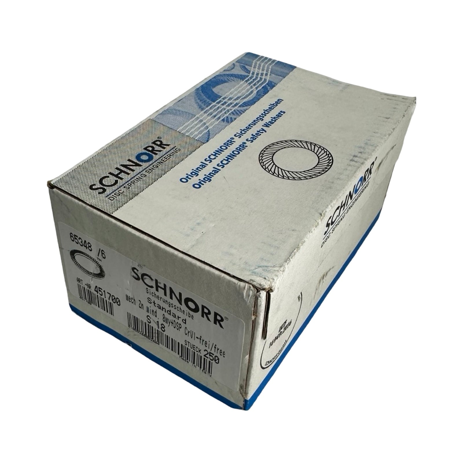 250x Schnorr Sicherungsscheiben S18 451700 250 Stück Spannscheiben M18