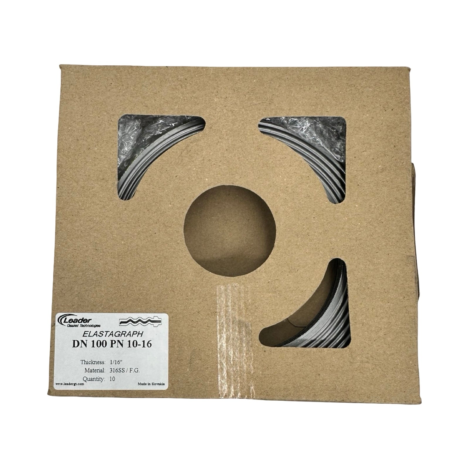 10x Leader DN100 PN10/16 316SS Elastagraph Rohrleitungsdichtungen