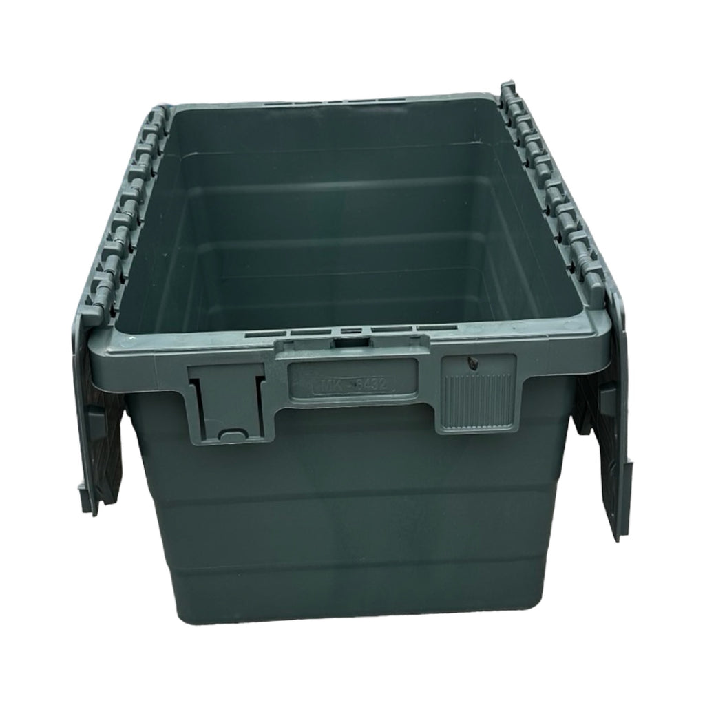 Stapelbox Kunststoffbox Lagerbox Transportbox mit Klappdeckel 60x40x32cm grau