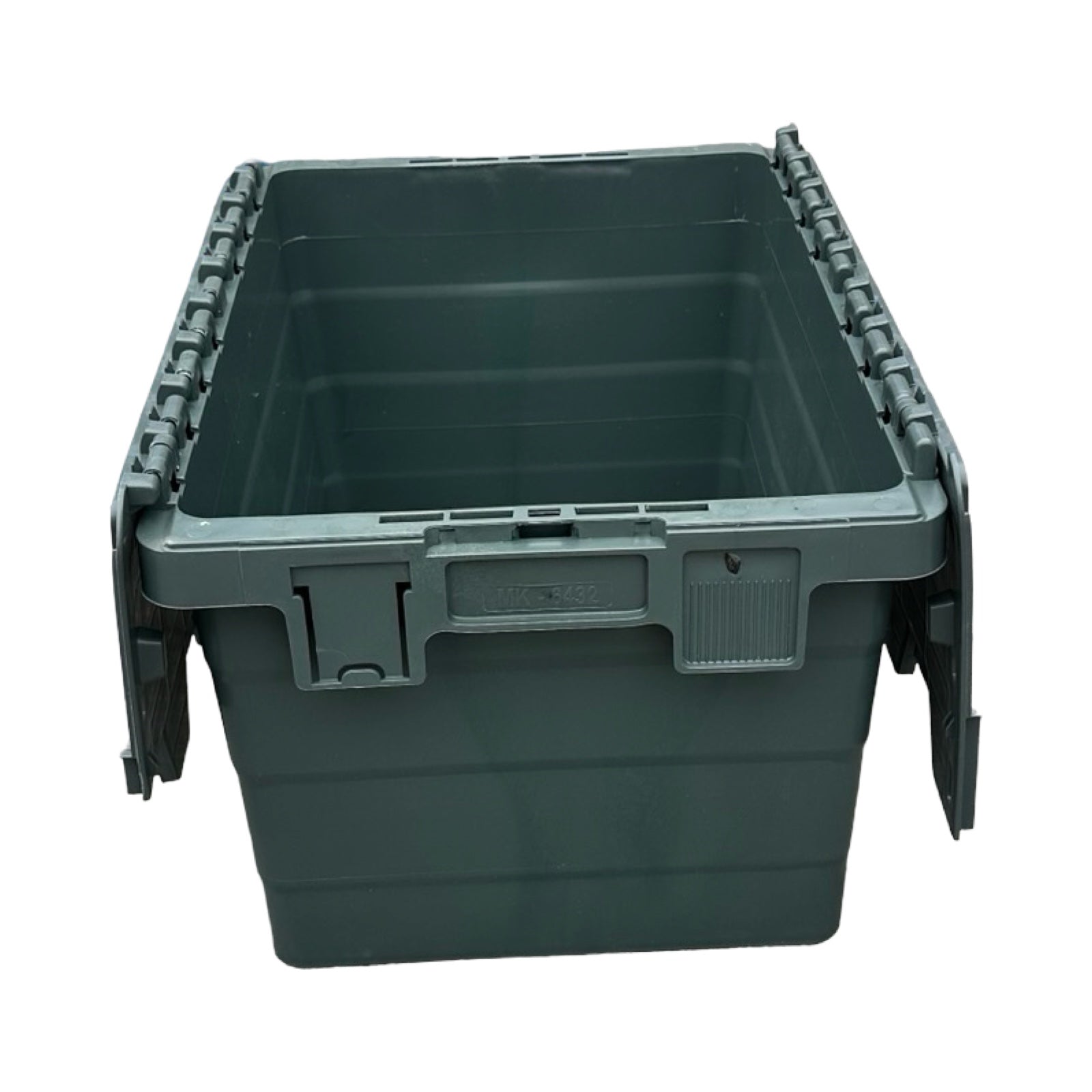 Stapelbox Kunststoffbox Lagerbox Transportbox mit Klappdeckel 60x40x32cm grau