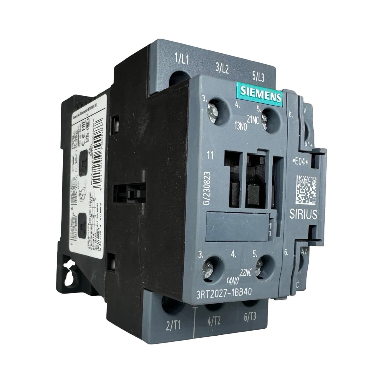 Siemens SIRIUS 3RT2027-1BB40 Leistungsschütz 24V DC 3-polig 12,5kW