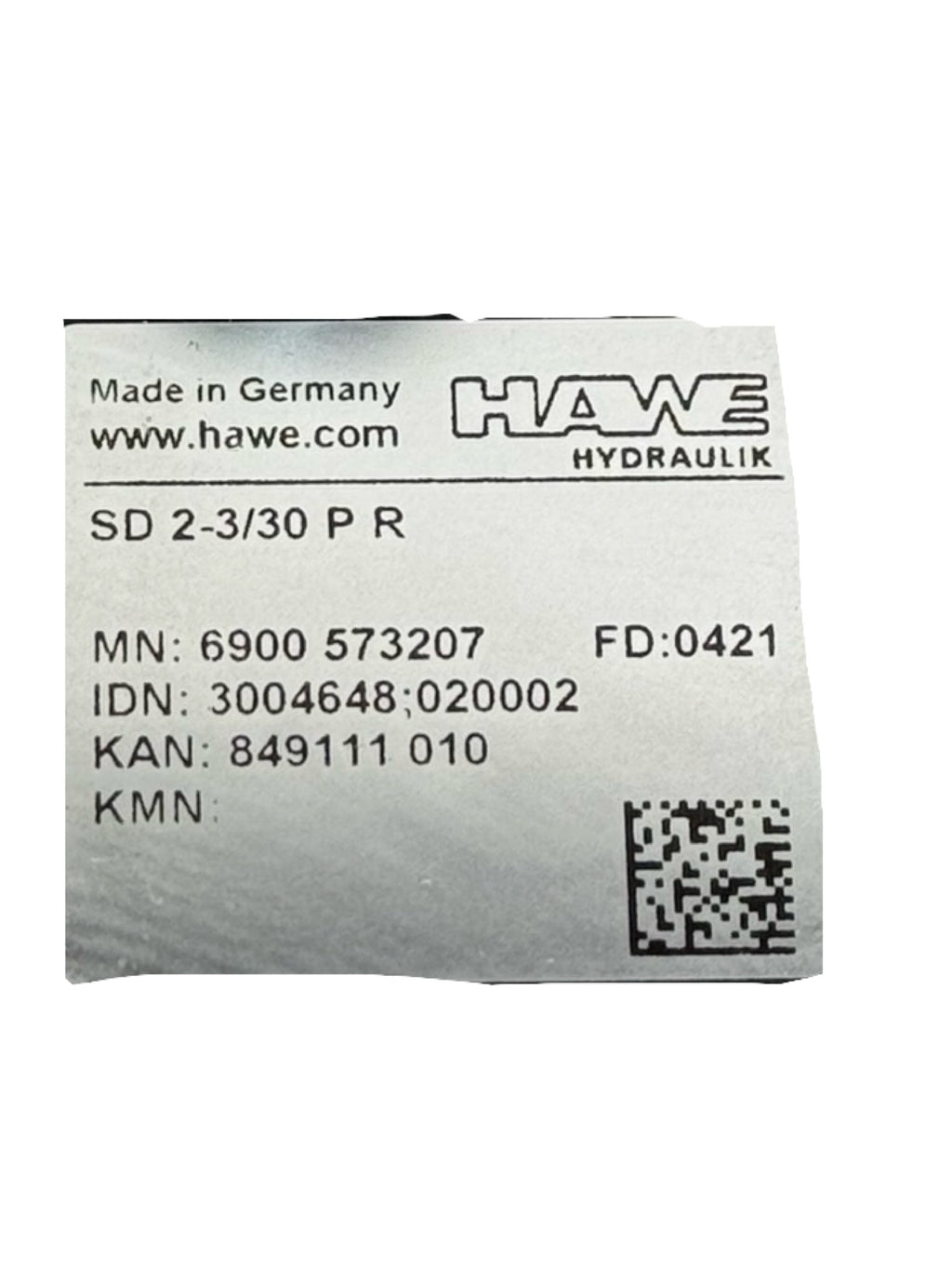 HAWE SD 2-3/30 PR Hydraulik Druckregelventil Ventilblock 3004648