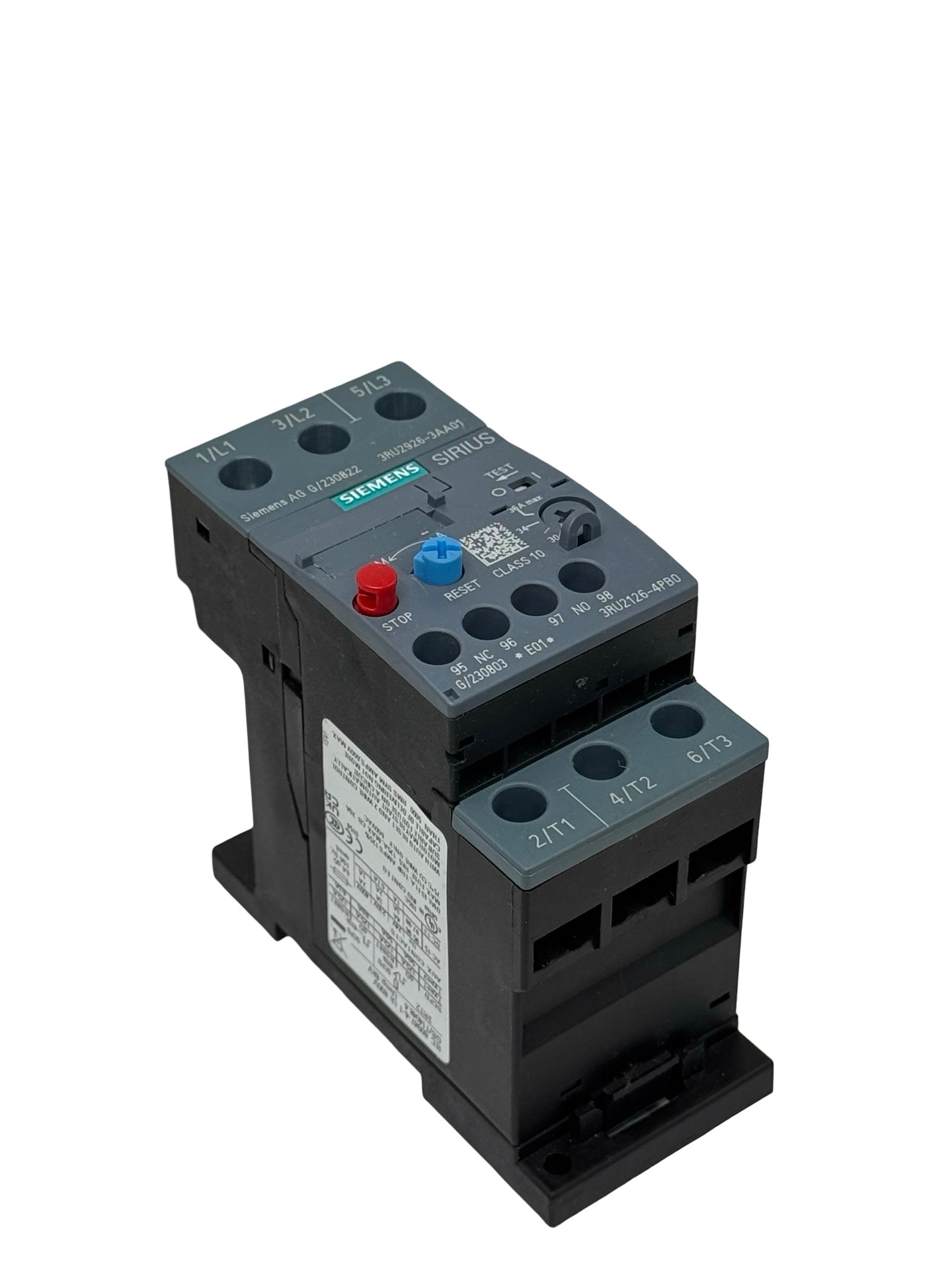 Siemens 3RU2126-4PB0 Motorschutzrelais 4-6,3A SIRIUS Überlastrelais
